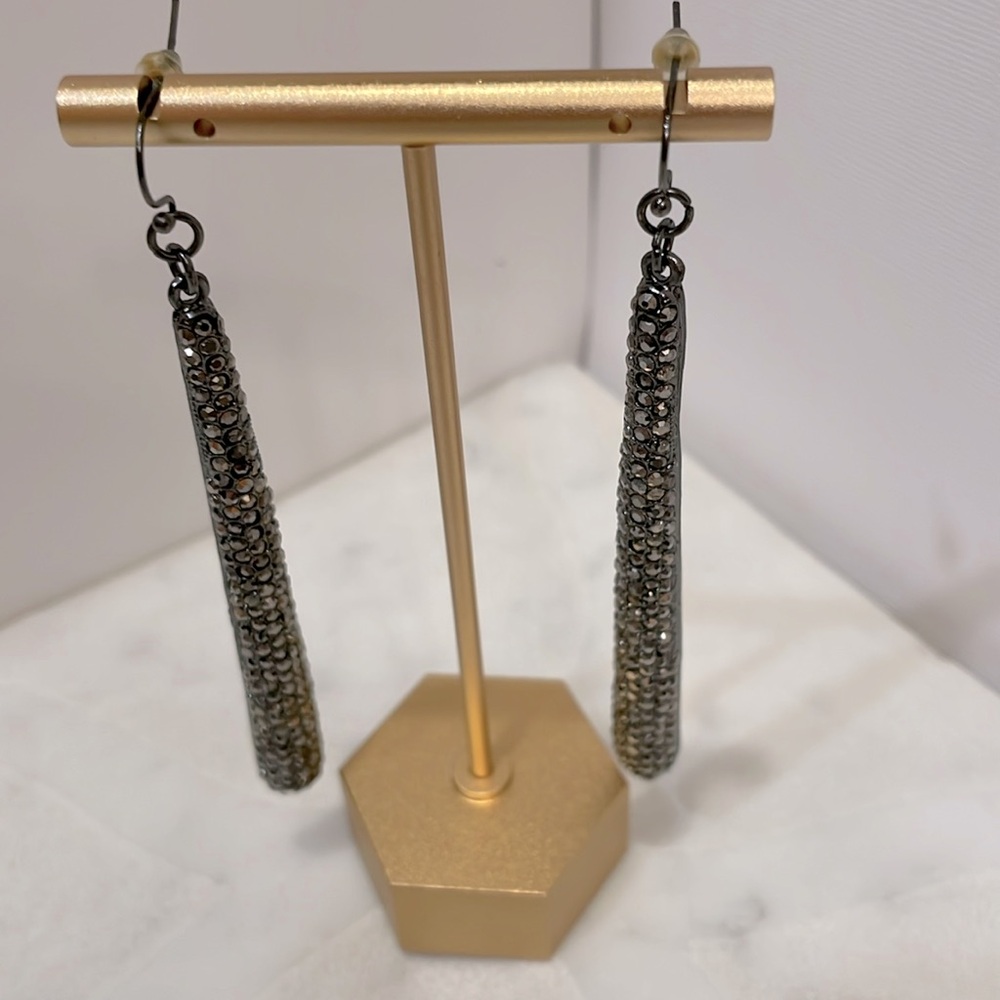 INC steel grey and marcasite earrings